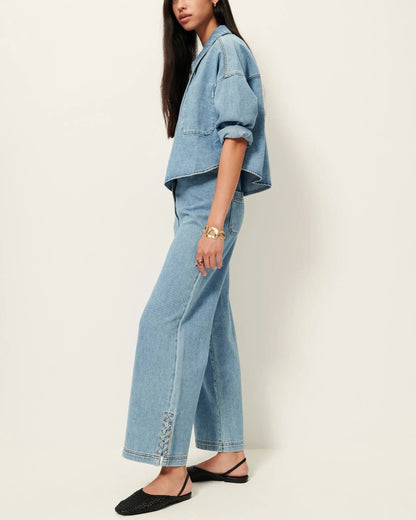 Women Jeans GOTS-Certified Organic Cotton - Stonewashed Indigo