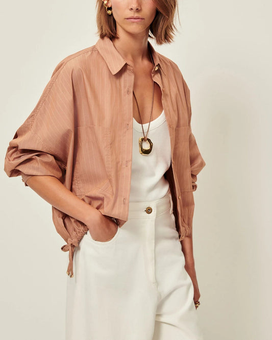 Women's Shirt 100% Cotton Poplin Lightweight Breathable - Glaze