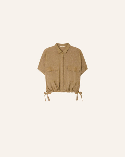 SESSUN | Shirt Cazaless Pampa - Sleeveless Waist-Tie Shirt