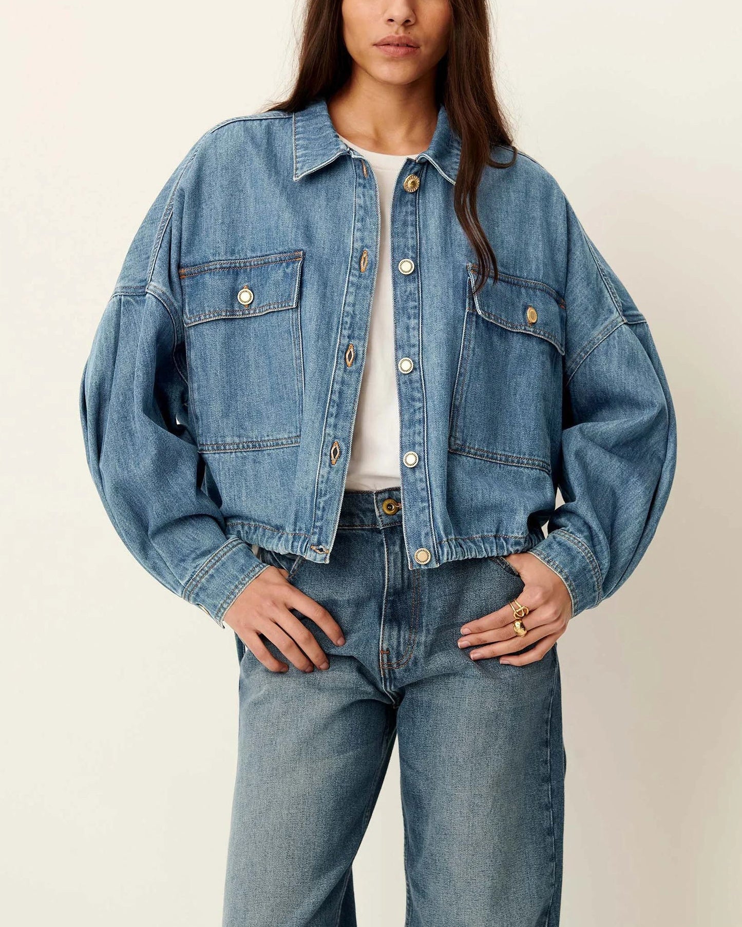Denim Jacket Cazanim Mid-Blue