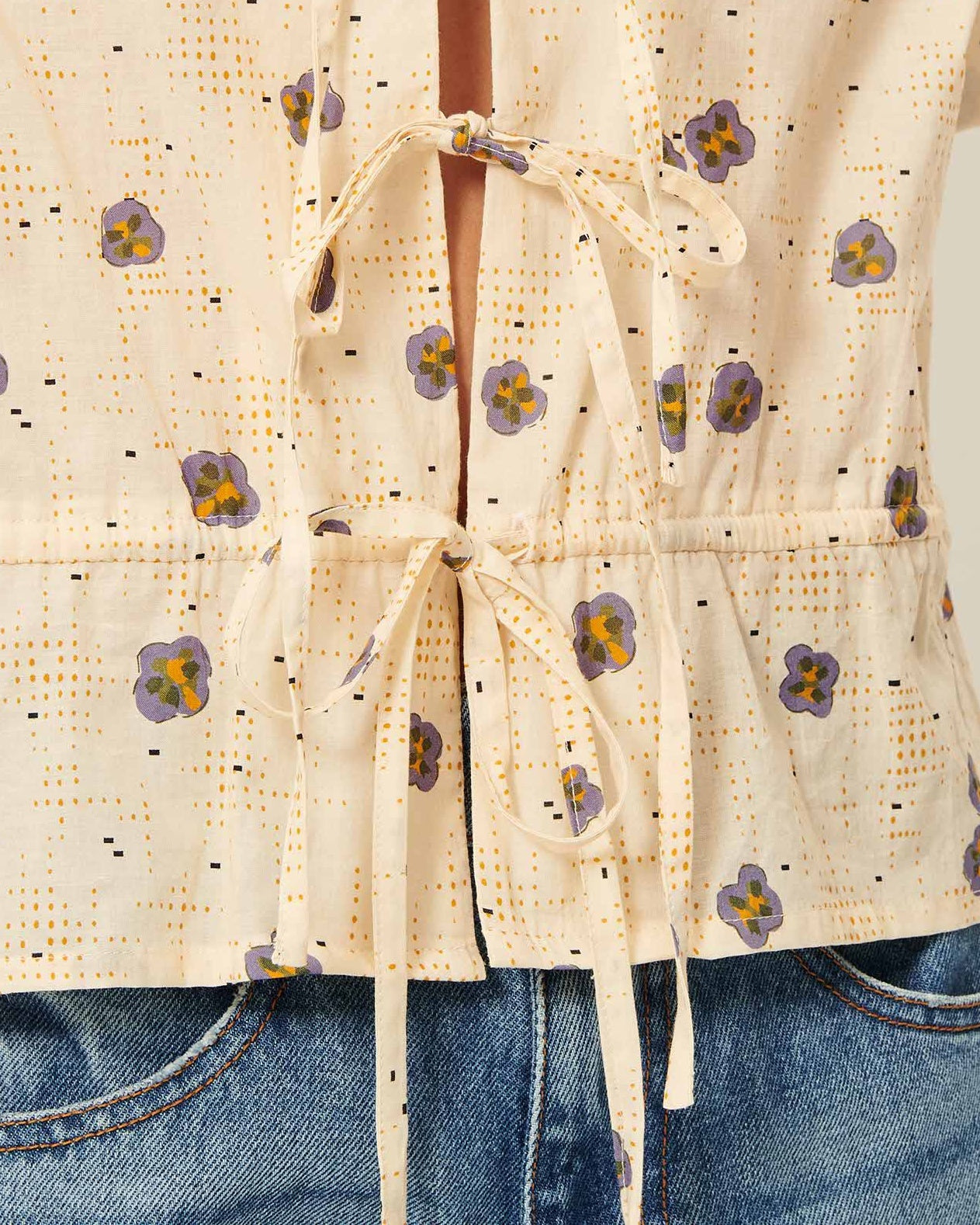 Women Button-Down Blouse Cotton Poplin - Mint Leaf