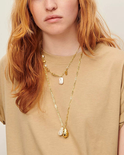Sessun | Choya Pearl Doré Gold-Tone Freshwater Pearl Necklace Dore