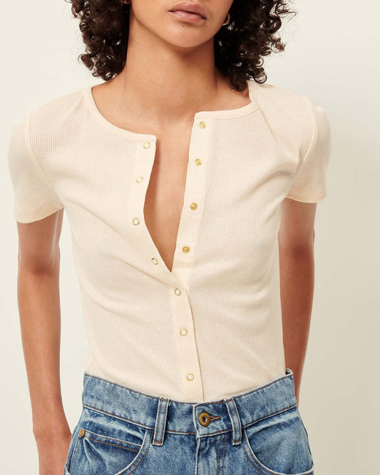 Unisex T-Shirt Cotton Poplin Fabric - Fleur-De-Sel