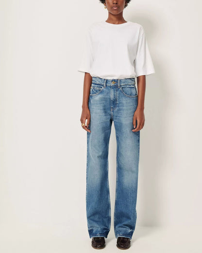 Sessun | Denimi Mid-Rise Straight-Leg Jeans Stoneblue