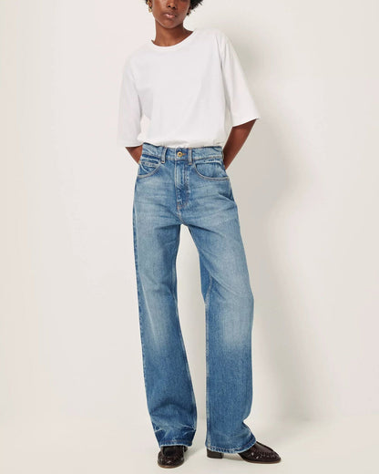 Sessun | Denimi Mid-Rise Straight-Leg Jeans Stoneblue