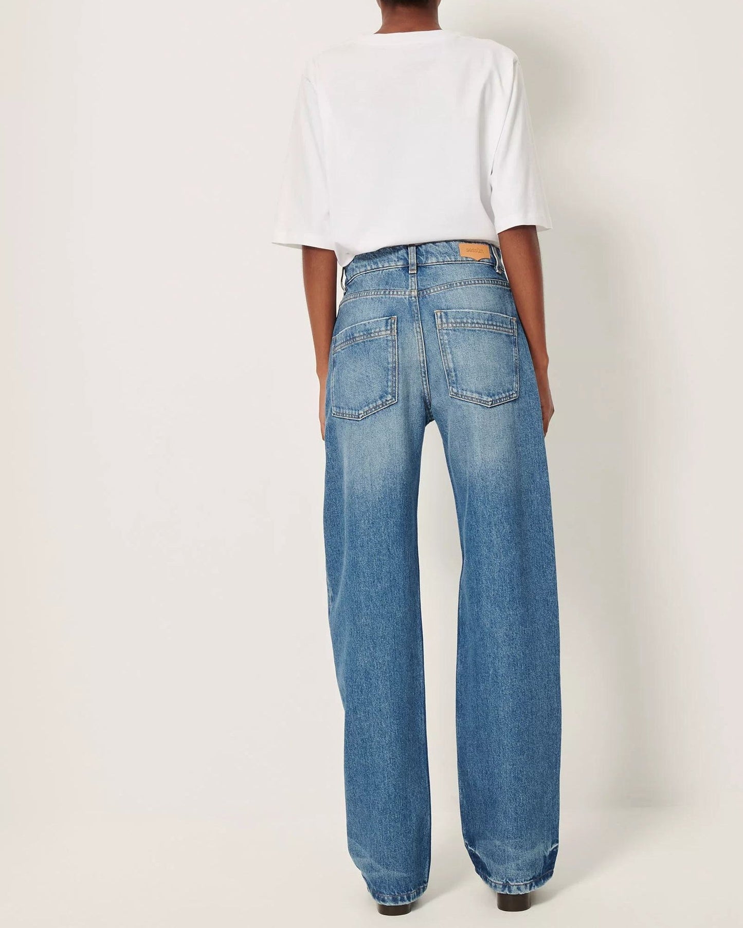 Sessun | Denimi Mid-Rise Straight-Leg Jeans Stoneblue
