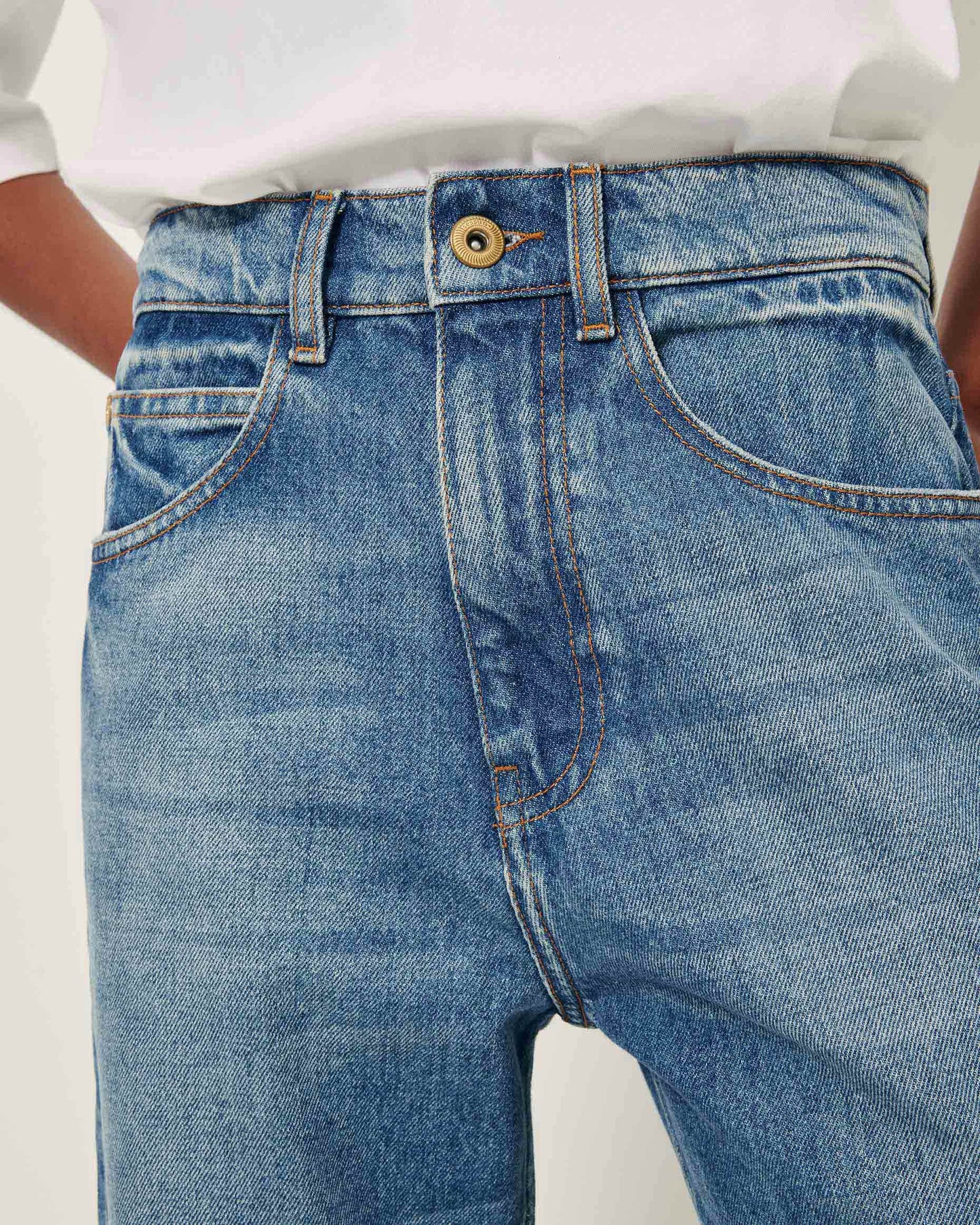 Sessun | Denimi Mid-Rise Straight-Leg Jeans Stoneblue
