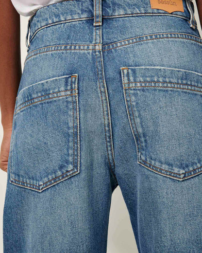 Sessun | Denimi Mid-Rise Straight-Leg Jeans Stoneblue