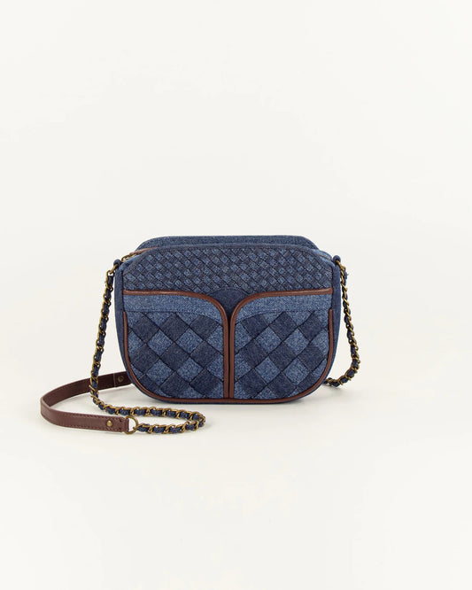 Crossbody Bag Divine Br Divine Braided Denim-Blue