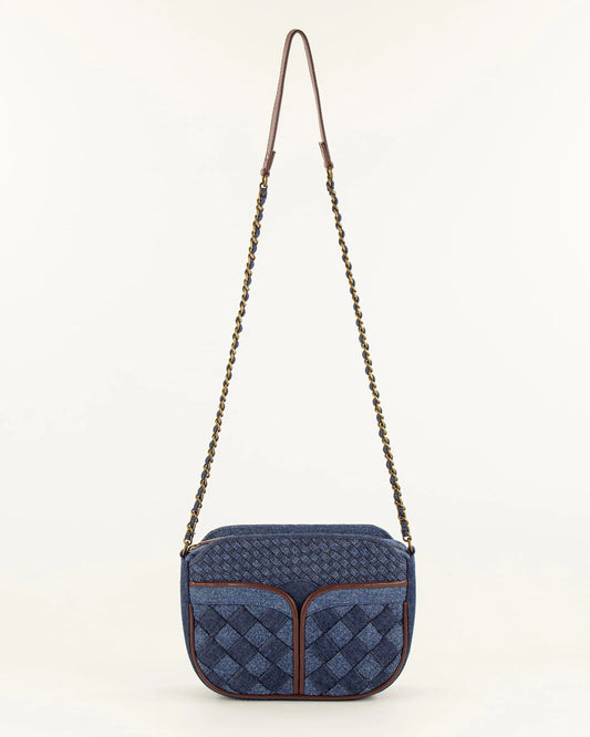 Crossbody Bag Divine Br Divine Braided Denim-Blue