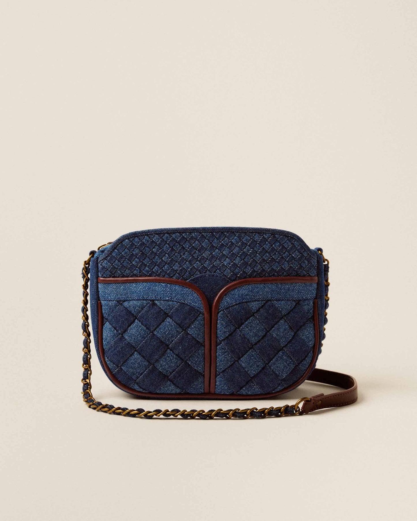 Crossbody Bag Divine Br Divine Braided Denim-Blue
