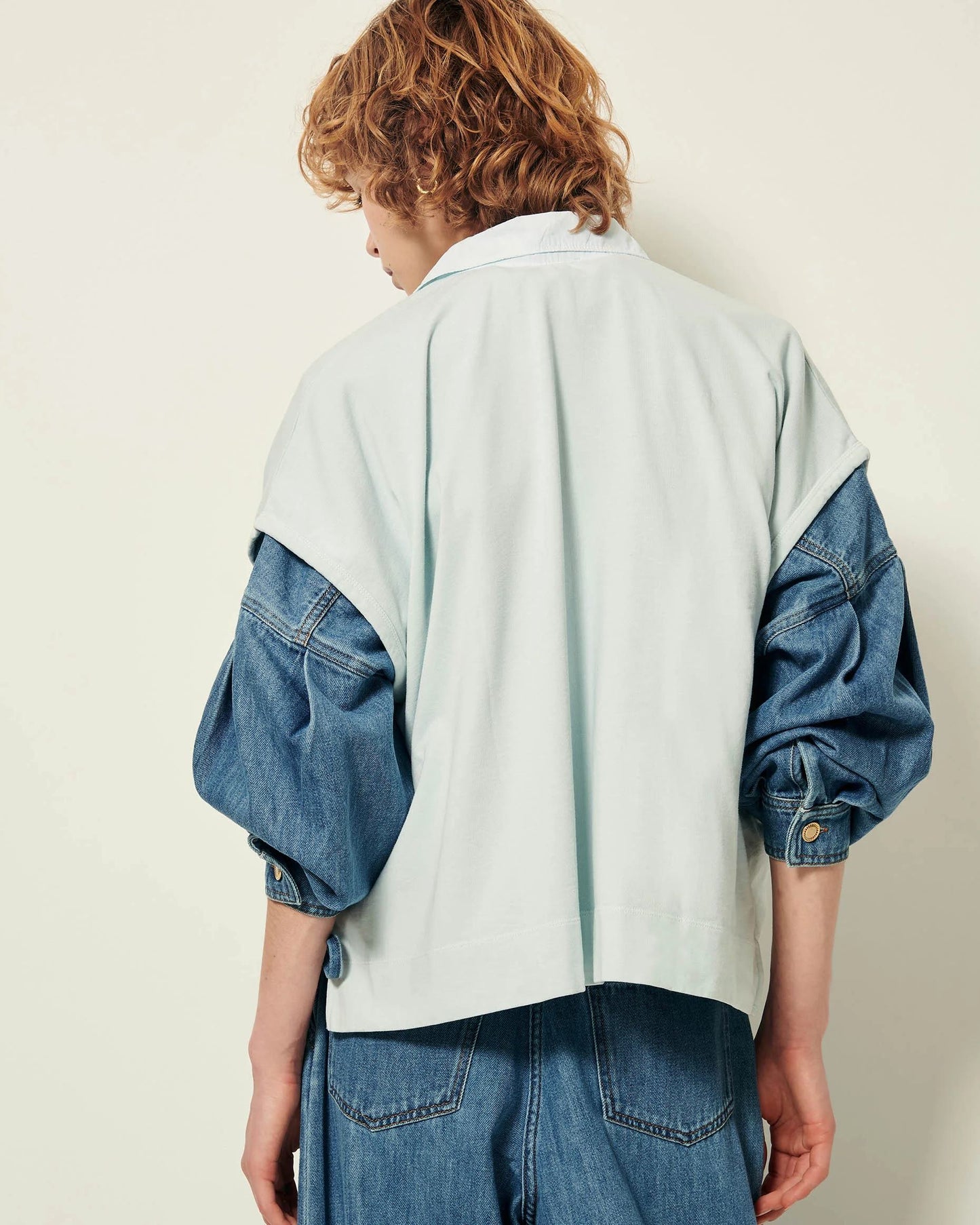 SESSUN | Emiliano Aguas Oversized Sleeveless Polo - Pigment-Dyed Blue