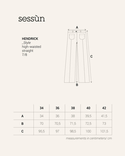 SESSUN | Hendrick Straight Trousers in Smoke-Green