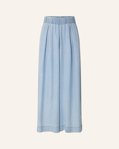 Women's 7/8 Length Wide-Leg Pants Lyocell Twill - Indigo