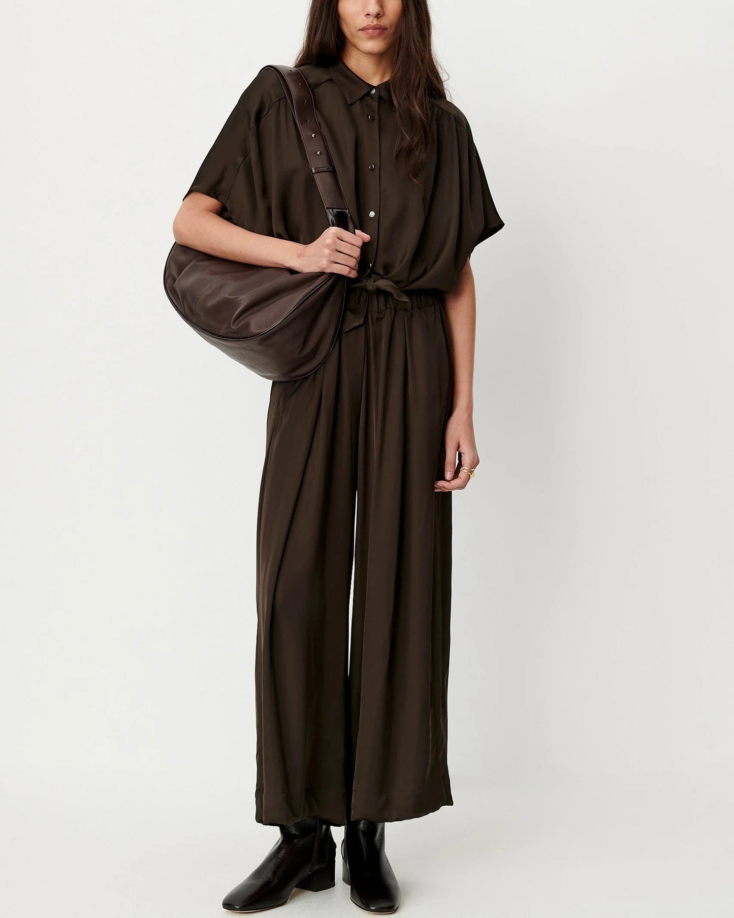 SESSUN | Isla Night  7/8-Length Fluid Viscose Pant Obscura