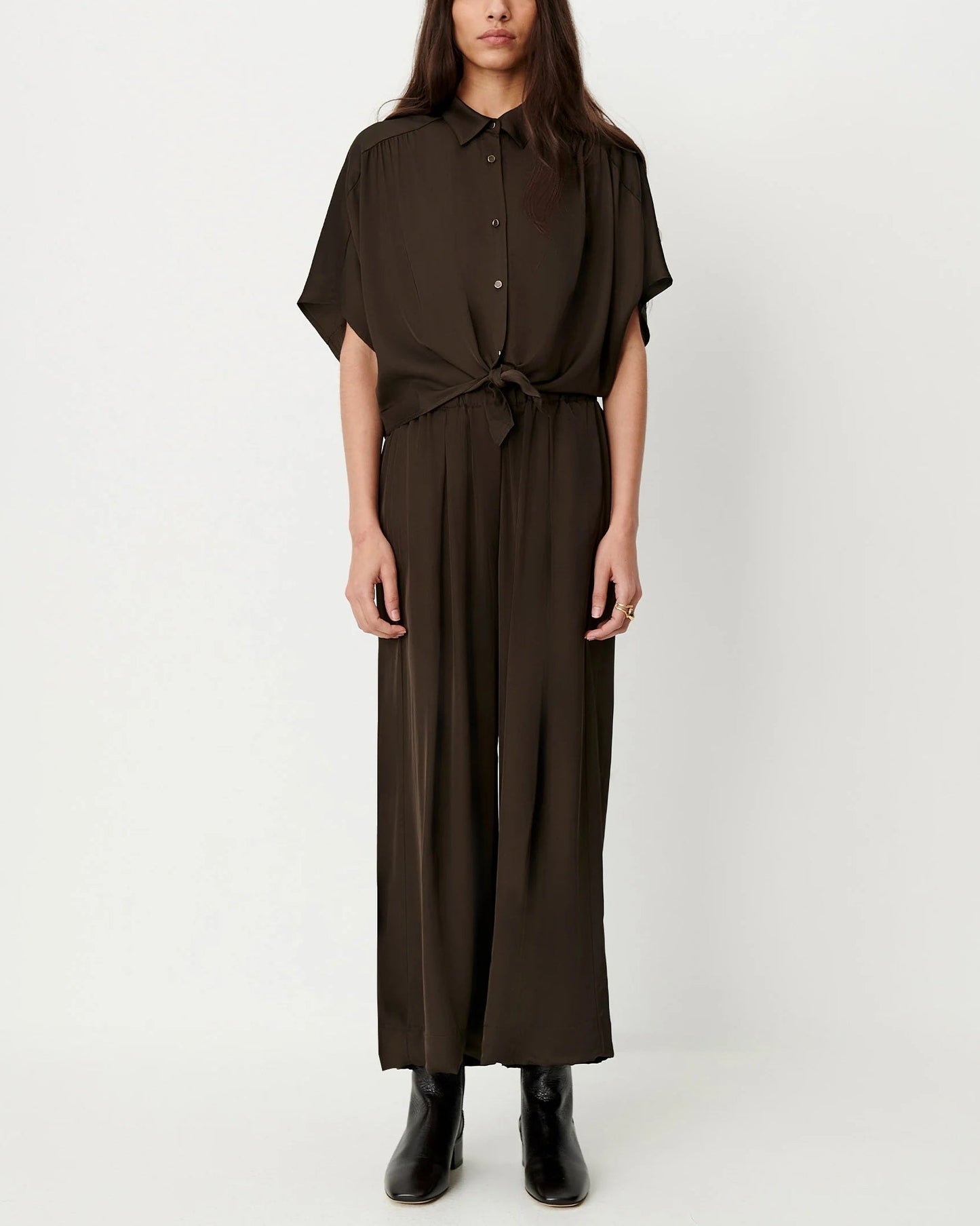 SESSUN | Isla Night  7/8-Length Fluid Viscose Pant Obscura