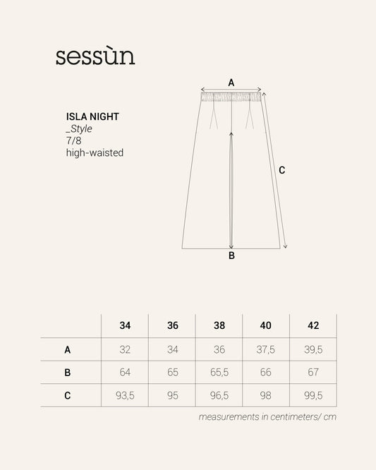 SESSUN | Isla Night 7/8-Length Fluid Viscose Pant - Obscura