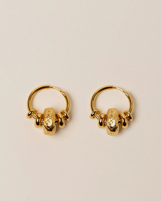 Sessun | Leelo Doré Graduated Gold Hoop Earrings Gold