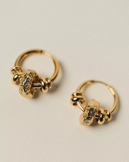 Sessun | Leelo Doré Graduated Gold Hoop Earrings Gold