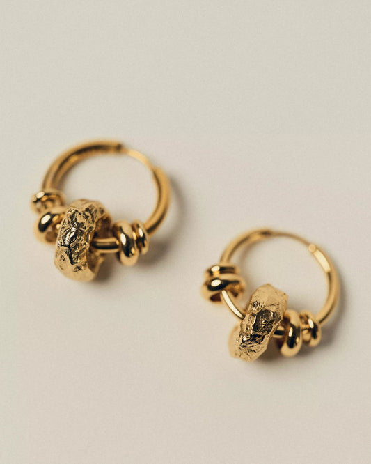 Sessun | Leelo Doré Graduated Gold Hoop Earrings Gold