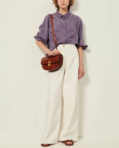 Women's Overshirt Lyocell - Stonewashed Light Denim Sweet-Storm