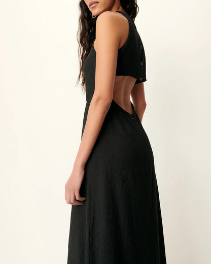 Sessùn | Seersucker Crépon Mini Dress - Moonless