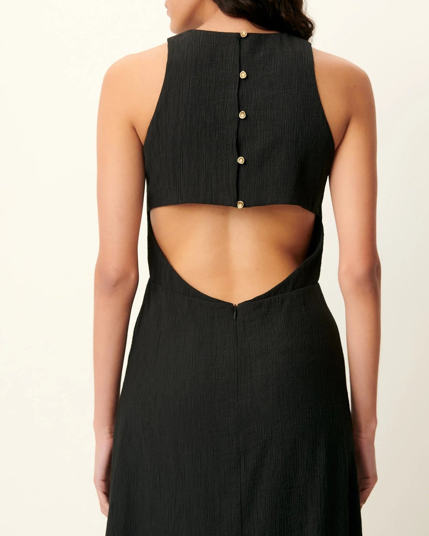 Sessùn | Seersucker Crépon Mini Dress - Moonless
