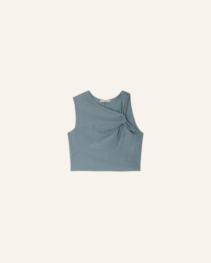 SESSUN | Luma Ecluse Asymmetrical Gingham Sleeveless Top