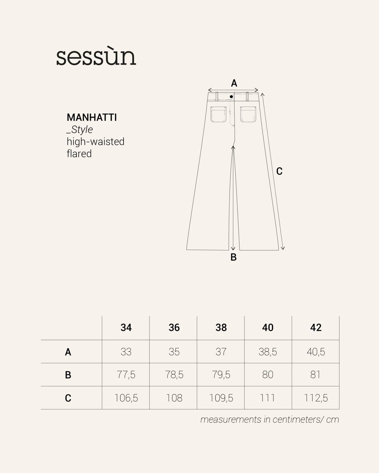 Sessun | Manhatti Flared Pant - High-Rise Linen Cotton Worker-Blue