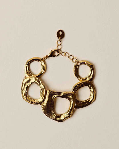 Sessun | Maxie Doré Gold Irregular Ring Bracelet Dore
