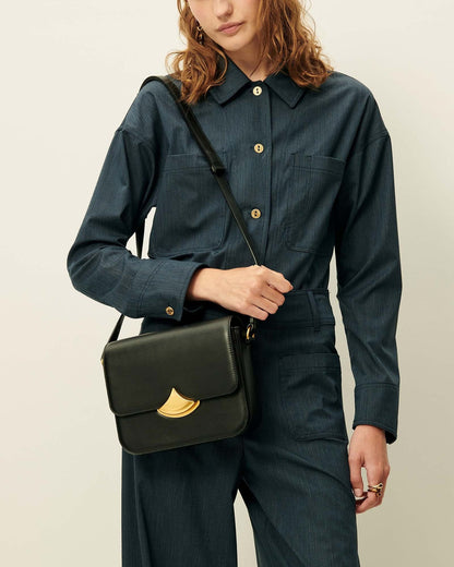 SESSUN | Unisex Slub-Yarn Cotton-Linen Overshirt - Worker-Blue