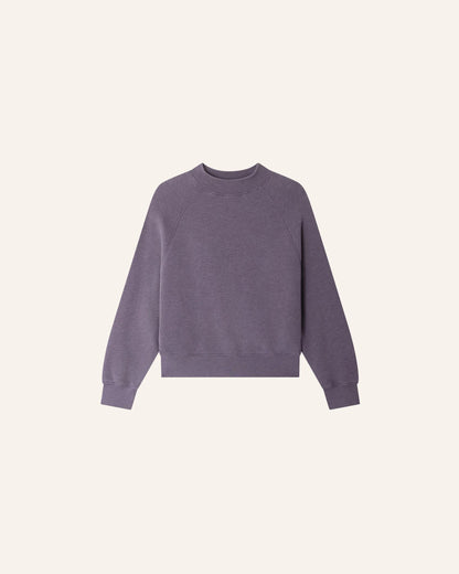 Sessun | Oliveira Oversized Sweatshirt - High Collar in Purple Sweet-Storm