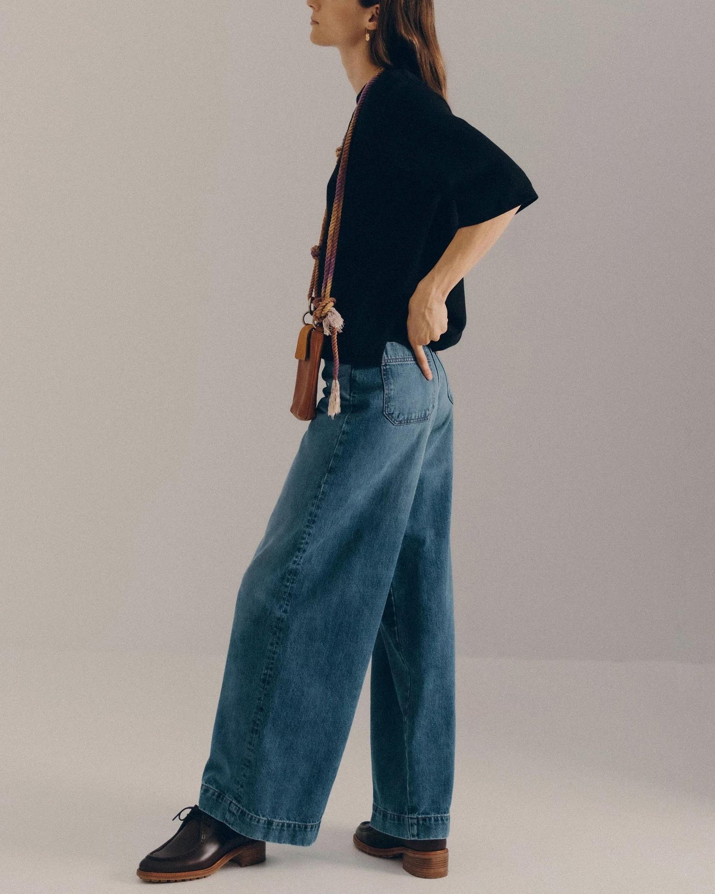 SESSUN | Ribbed Serge Tunic - Black