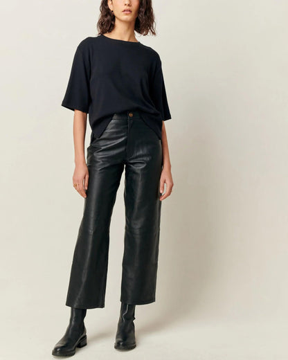 SESSUN | Ribbed Serge Tunic - Black