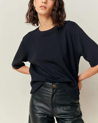 SESSUN | Ribbed Serge Tunic - Black