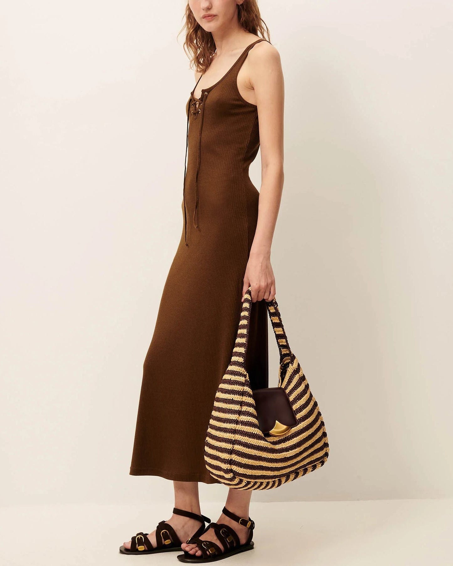 Sessun | Lightweight Ribbed Jersey Dress Baobab