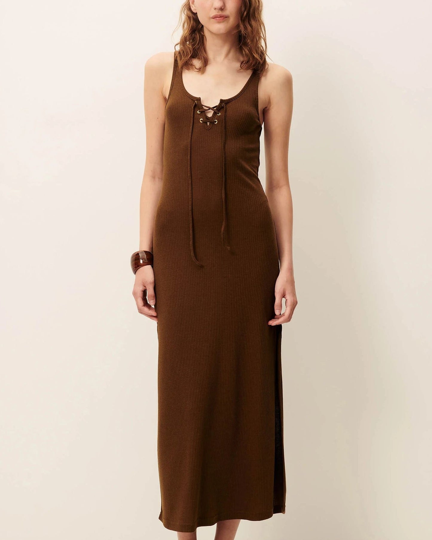 Sessun | Lightweight Ribbed Jersey Dress Baobab