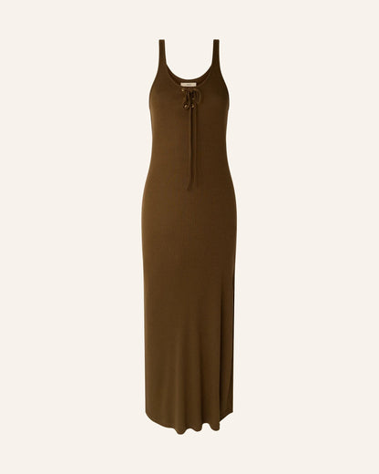 Sessun | Lightweight Ribbed Jersey Dress Baobab