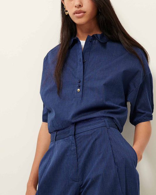 Shirt U Shirt Blazer-Blue