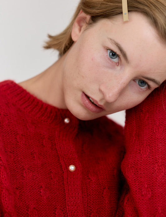 Cardigan G4wkn03f5 Anne Mohair Red