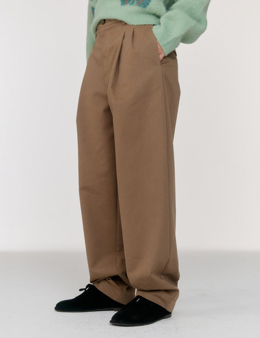 Pants G4wpt01m9 Curved Cotton Brown