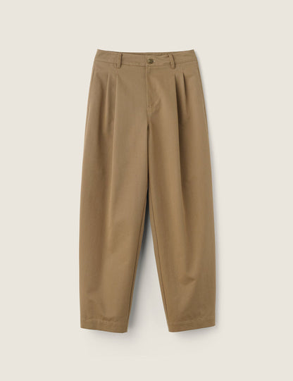Pants G4wpt01m9 Curved Cotton Brown