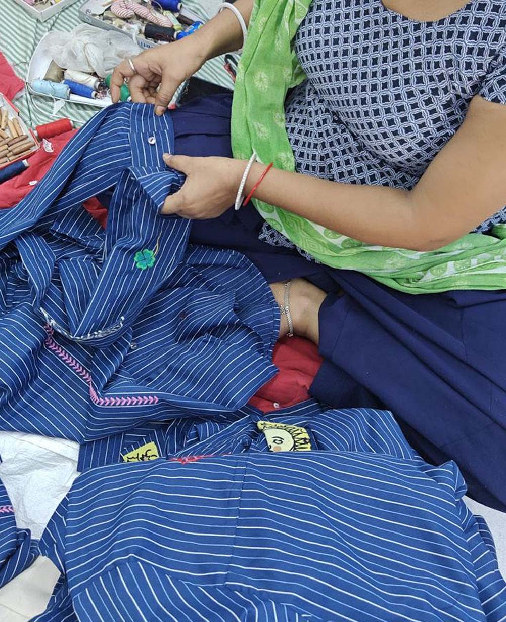 Sissel Edelbo | Brenna Shirt - Navy Stripe Poplin