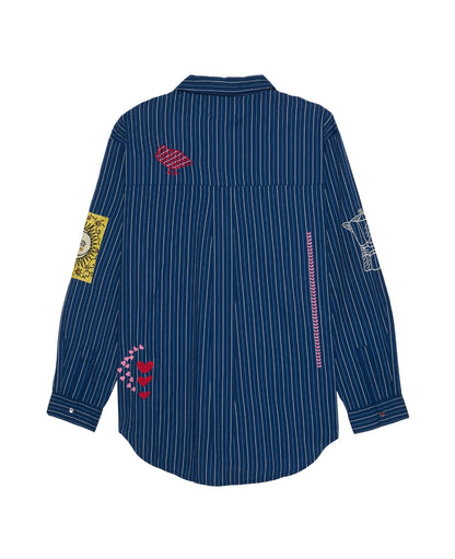 Sissel Edelbo | Brenna Shirt - Navy Stripe Poplin
