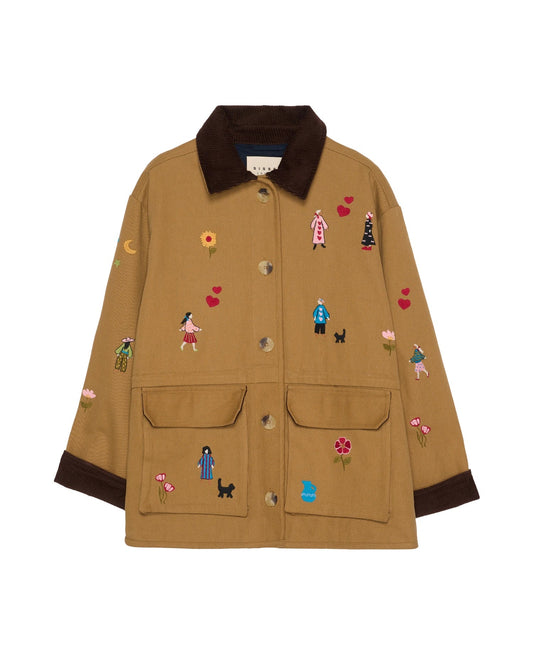 Sissel Edelbo | Cara Jacket - Camel Twill with Corduroy Trim