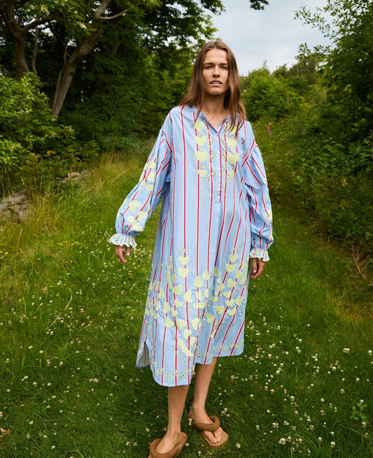 Dress Elisabeth Dress Bluebell-Stripes