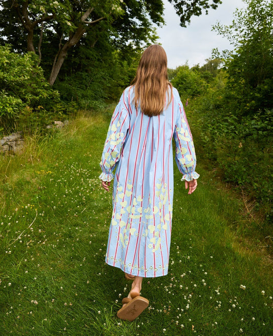 Dress Elisabeth Dress Bluebell-Stripes