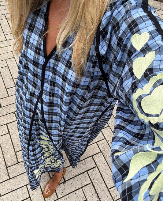 Dress Fran Dress Blue-Checks