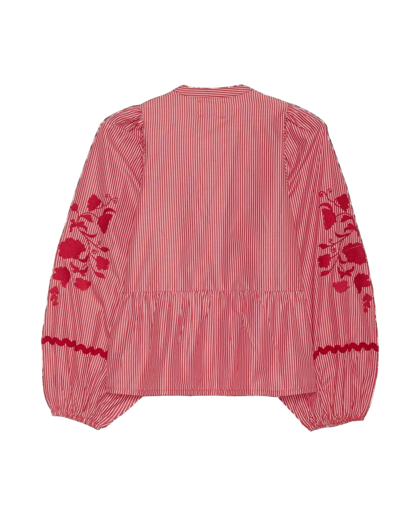 SISSEL EDELBO | Juliane Top - Red Stripe Balloon Sleeve Blouse