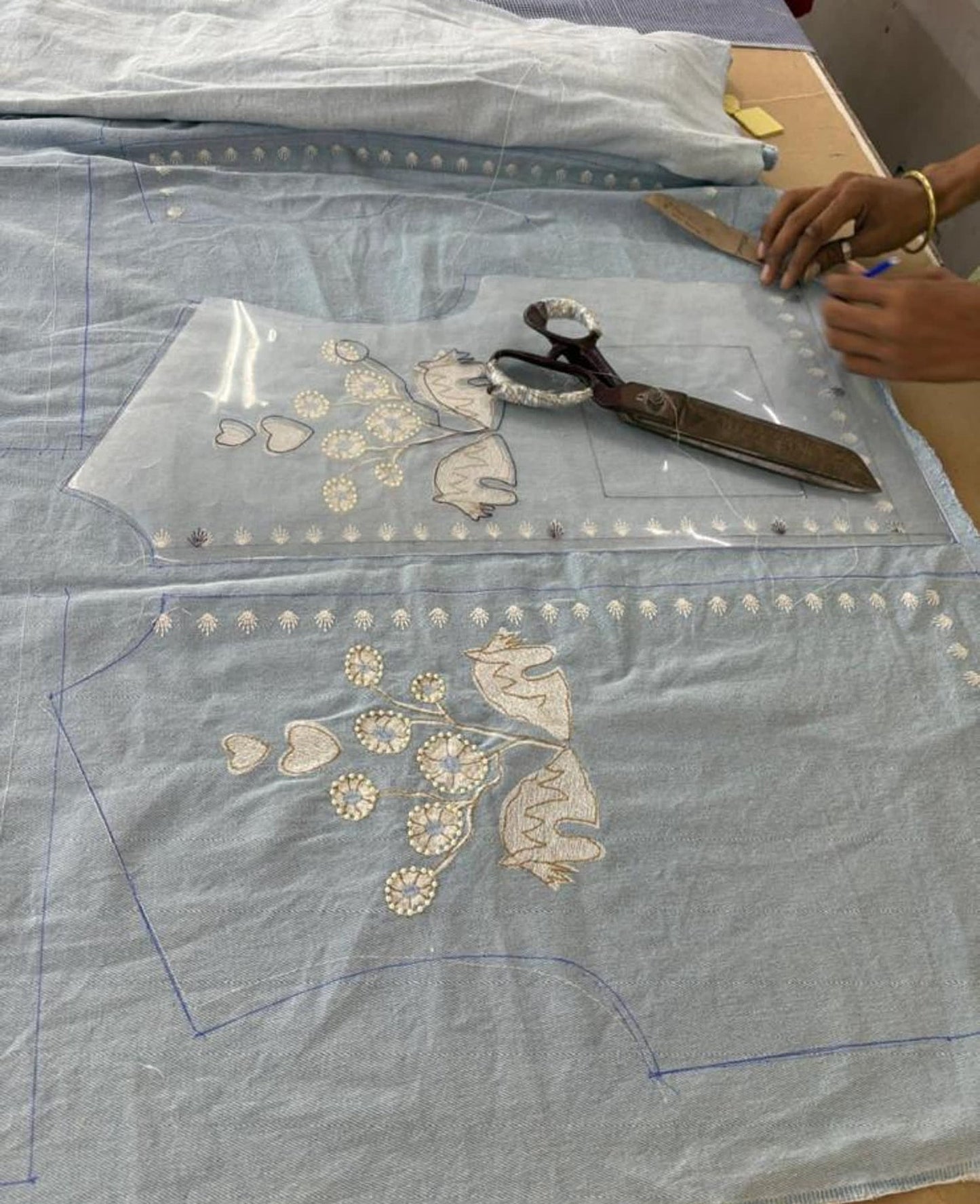SISSEL EDELBO - Maggan Studio Collection Official Women's Blouse Top Organic Cotton - Light Sky Blue
